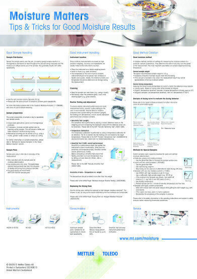 Moisture Tips and Tricks Poster